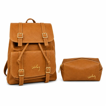 Morral Unisexo Vélez de Cuero - Lote Exclusivo Con 80% OFF + Cosmetiquera de Regalo